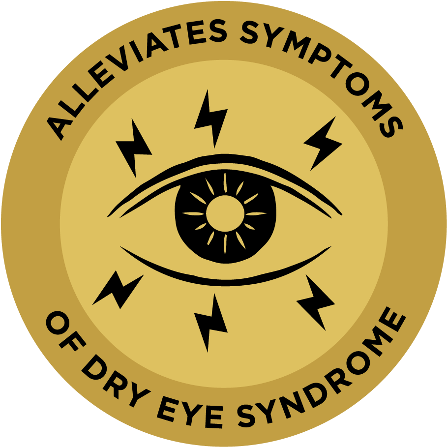 Alleviates symtoms of dry eye syndrome